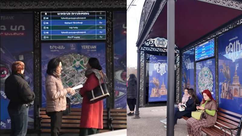 Երևանի 42 կանգառասրահ կահավորվել է էլեկտրոնային չվացուցակներով