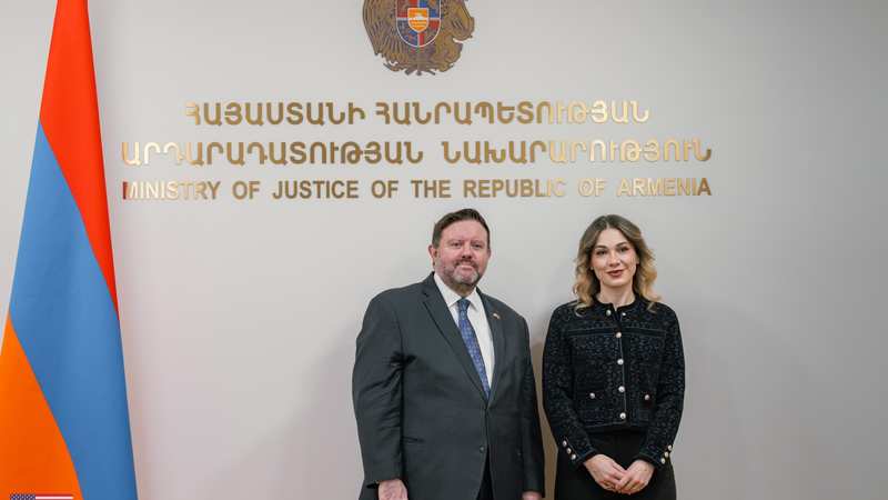 ԱՄՆ գործերի ժամանակավոր հավատարմատարը և ՀՀ արդարադատության նախարարը քննարկել են համագործակցության հարցեր